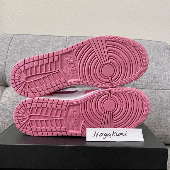 🌸 Nike air Jordan 1 Retro mid pastel pink white shoes - Picture 6 of 6